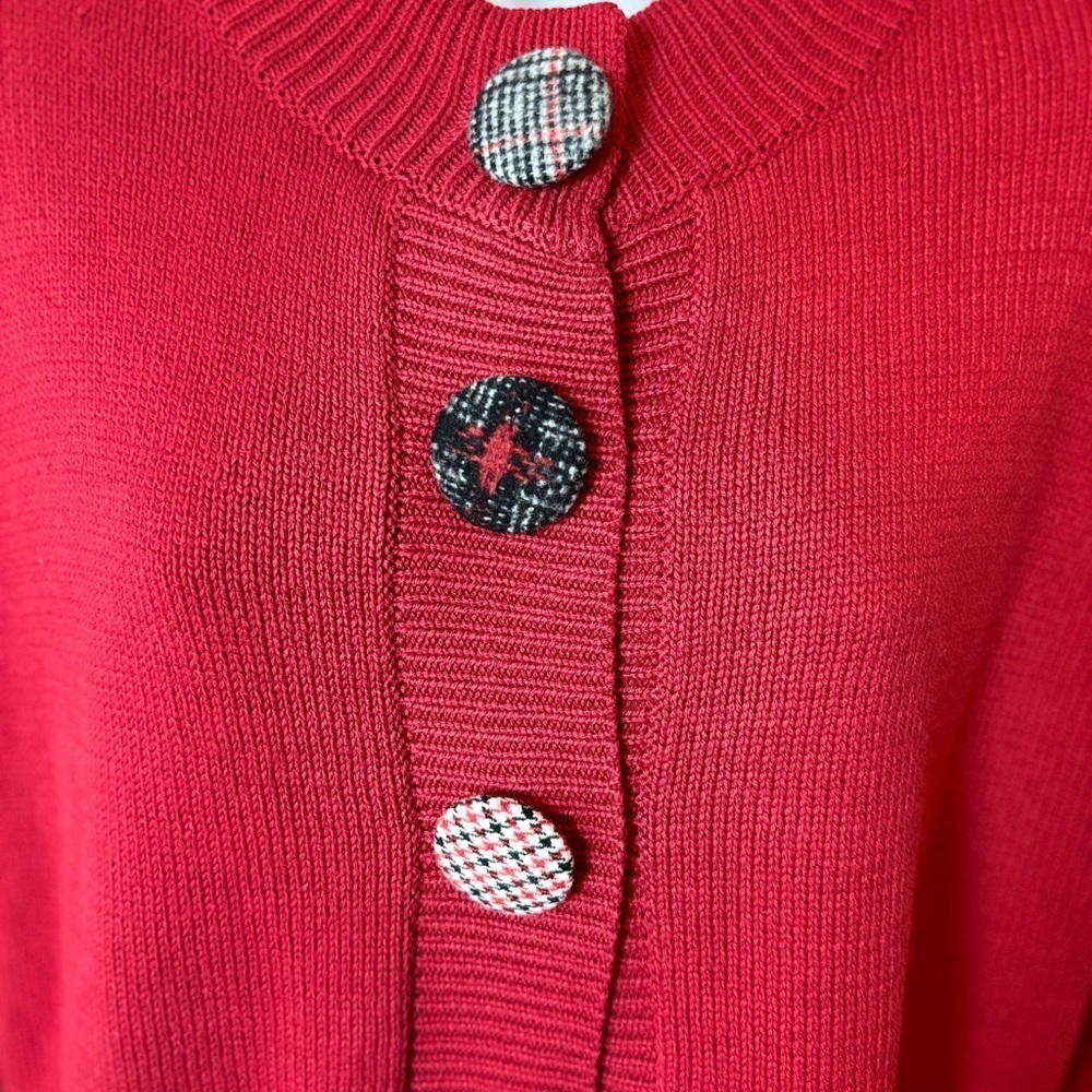 Nouveau Button Up Red Cardigan - Picture 3 of 8